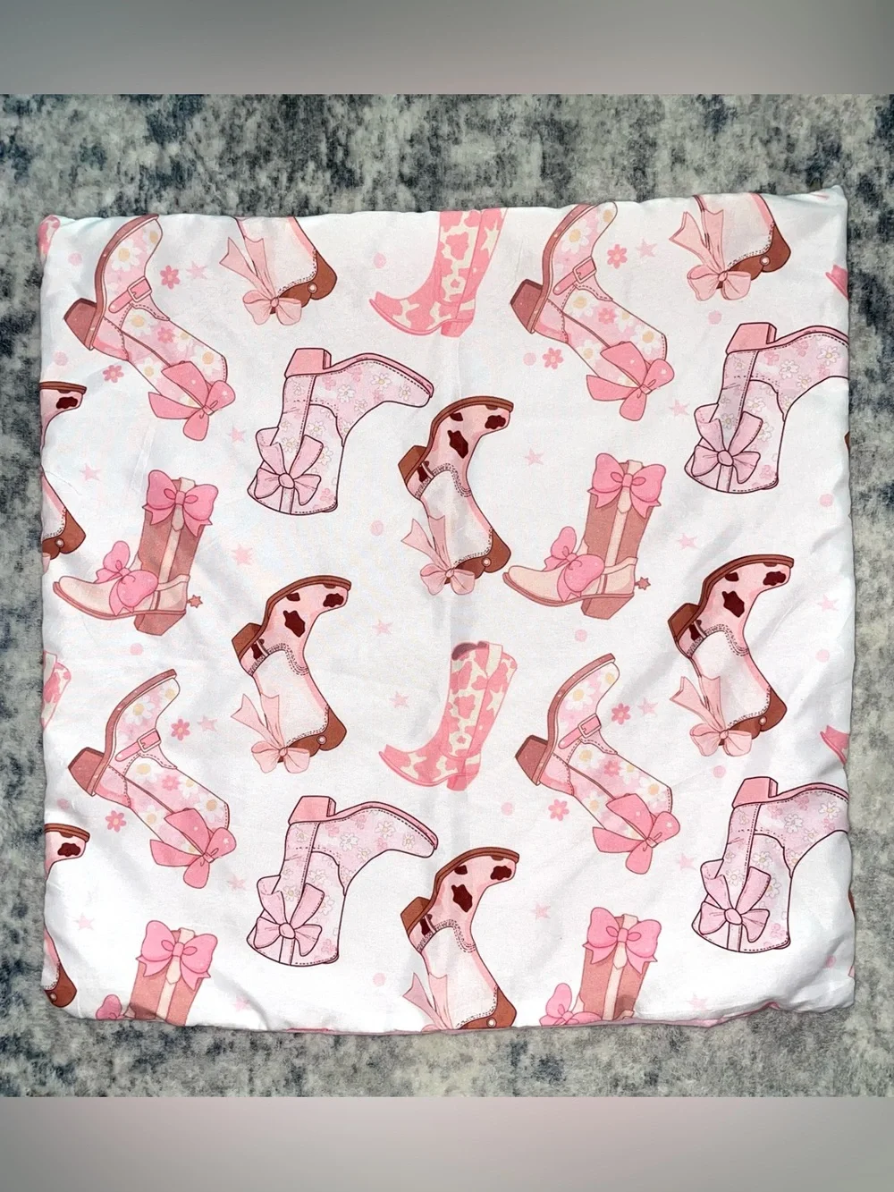 Cowgirl boots throw pillow case